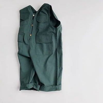 Salopetă pentru copii Salopetă din bumbac Culoare uni Stil coreean 1-6 ani Bretele pentru copii Primăvară Toamnă Bebeluși Fete Băieți Salopetă