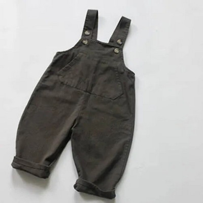 Salopetă pentru copii Salopetă din bumbac Culoare uni Stil coreean 1-6 ani Bretele pentru copii Primăvară Toamnă Bebeluși Fete Băieți Salopetă