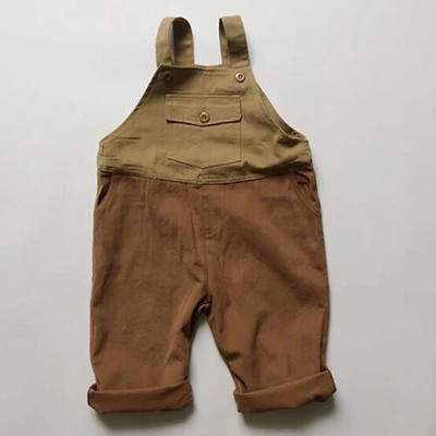 Salopetă pentru copii Salopetă din bumbac Culoare uni Stil coreean 1-6 ani Bretele pentru copii Primăvară Toamnă Bebeluși Fete Băieți Salopetă