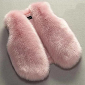 Sügis ja talv Lapsed Tüdrukud Kunstkarusnahast Vest Mood Paks Soe Vest Laste Pealisrõivad Tüdrukute mantlid Jope Riided