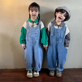 Φθινοπωρινές Παιδικές Φαρδιές Σαλοπέτες Αγόρι Βρεφικό Βρεφικό Ζαρτιέρες Ζαρτιέρες Κορίτσι Μωρό Casual Τζιν Παντελόνι Παιδικό Βαμβακερό Παντελόνι