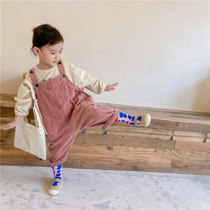 Kevad-sügis velvetist lahtised lapsed tüdrukud kombinesoonid poistele rihmapüksid lasteriided