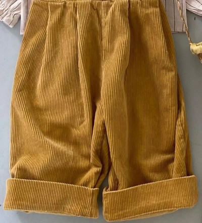 Rudens nauja mergaitei velvetiniai kombinezonai berniukui vaikiški briaunoti laisvi berankoviai kelnaitės Kombinezonas vaikiškas medvilninės kelnės kūdikių kelnės