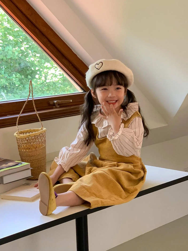 Rudens nauja mergaitei velvetiniai kombinezonai berniukui vaikiški briaunoti laisvi berankoviai kelnaitės Kombinezonas vaikiškas medvilninės kelnės kūdikių kelnės