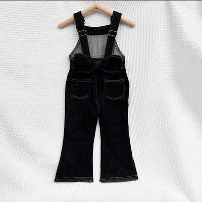 Kevad-sügis tüdrukute teksakombinesoon beebi kombinesoon Laste kombinesoon lastele ühes tükis riided laineline vöökoht vibu lõhik 2-7 a