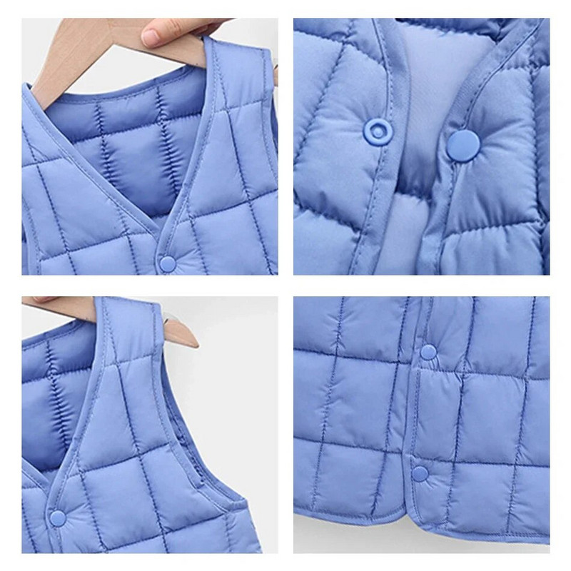 Lastevestid Soojad vestid Sügislapsed Poistele Tüdrukutele Vestid Laste Varrukateta Sulejope Mantlid 1-8T