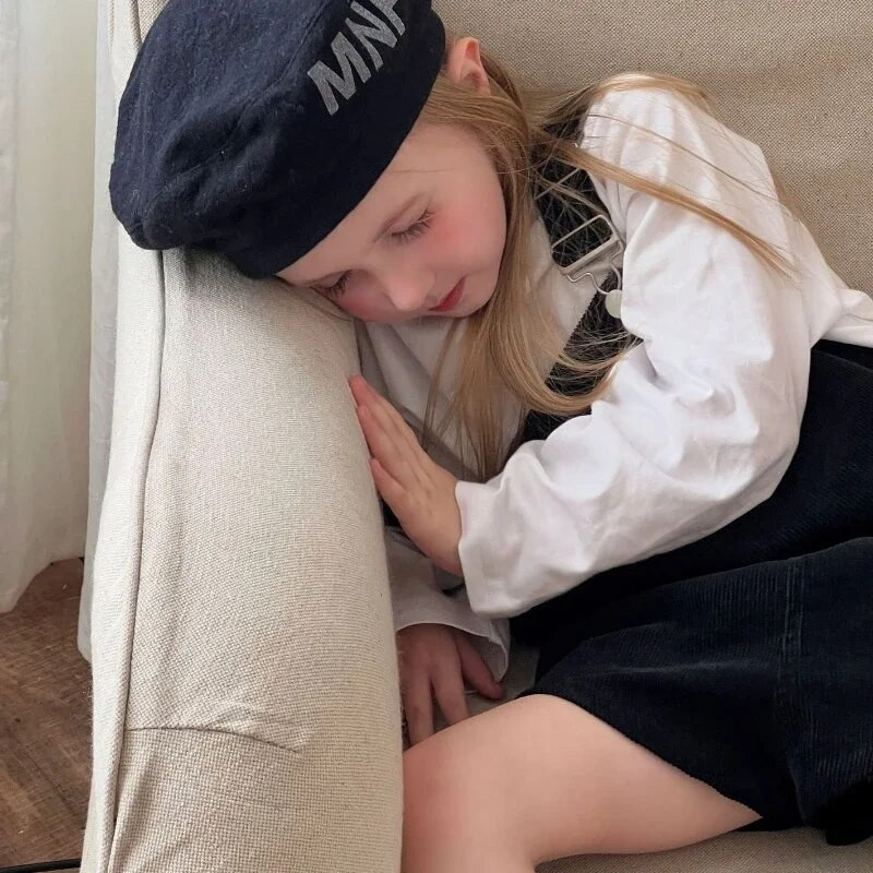 Korea stiilis uus kevad-sügis lapsed tüdrukud kombinesoonid velvetist rihmaga püksid laste avara rihmaga püksid väikelaste lühikesed püksid H3631