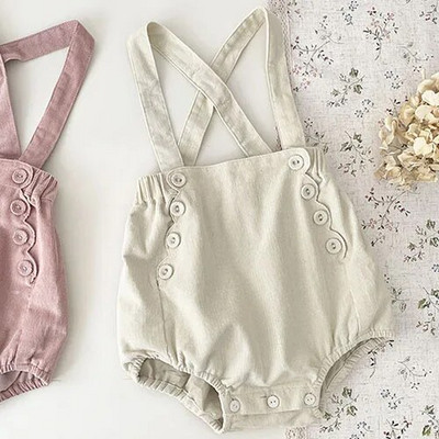 Korėjietiško stiliaus rudens žiemos vaikams vienspalvis velvetinis kombinezonas mergaičių dirželiu PP šortai Laisvalaikio mados kūdikių mergaičių PP šortai