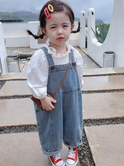 Νέο κορεάτικο στυλ Παιδικά Παιδικά Υπερμεγέθη τζιν φόρμες με φαρδύ πόδι Βρεφικά ρούχα για αγόρια κορίτσια Φαρδιά παντελόνια παντός τύπου