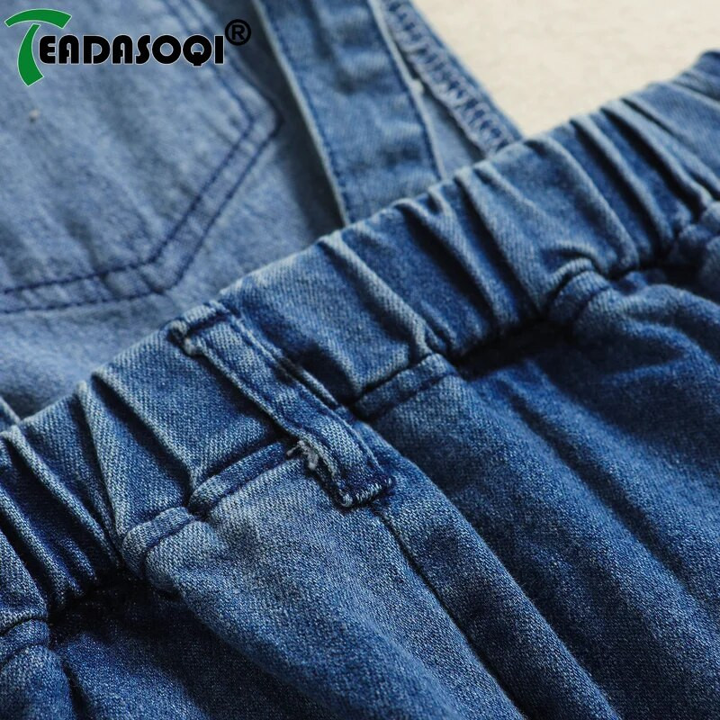 4-8M Vaikai Mergaičių Kombinezonai Drabužiai Pavasaris Rudens Dvigubi petnešėlės Džinsiniai Varpelio Apatiniai Vaikiški Mergaičių Kelnės Drabužiai