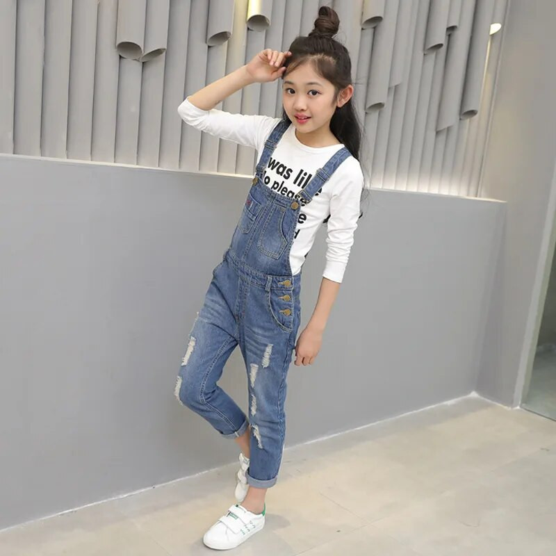 Teismelised Tüdrukud Teksad Püksid Sügis Lapsed Denimkombinesoonid Tüdrukutele Kombinesoon Lastele Püksid Kevad tüdrukud Susksid vabaaja kombinesoonid