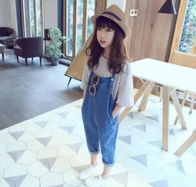 Κορίτσια τζιν Ολόσωμη φόρμα νέα κορεατικά παιδικά παντελόνια casual παντελόνια Harlan για παιδιά Baby girls Jeans 3 4 5 7 8 10 12 Years