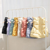 Väikelapsed, sügistalvine soe vest, poisid, tüdrukud, täis puuvillast polsterdatud varrukateta jakk, kapuutsiga lastele soojustatud vest 7