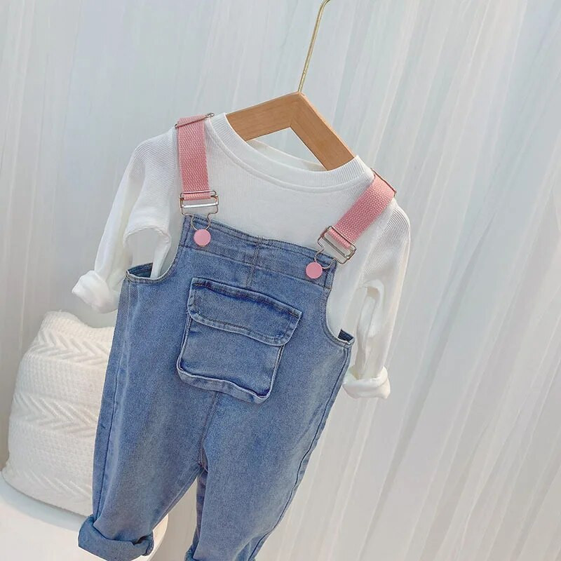 Beebi kombinesoonid Teksad Tüdrukud Sügisrõivad Lapsed Poisid Lapsed Lapsed Beebi vabaaja teksapüksid pikad püksid püksid