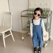 Κορεάτικες παιδικές φόρμες τζιν άνοιξη φθινόπωρο για νήπια αγόρια για κορίτσια Baby casual κέντημα παντελόνι μόδας Ολόσωμη φόρμα