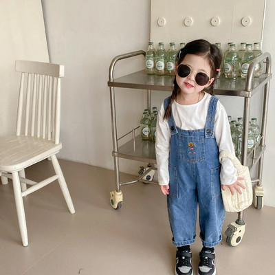 Κορεάτικες παιδικές φόρμες τζιν άνοιξη φθινόπωρο για νήπια αγόρια για κορίτσια Baby casual κέντημα παντελόνι μόδας Ολόσωμη φόρμα