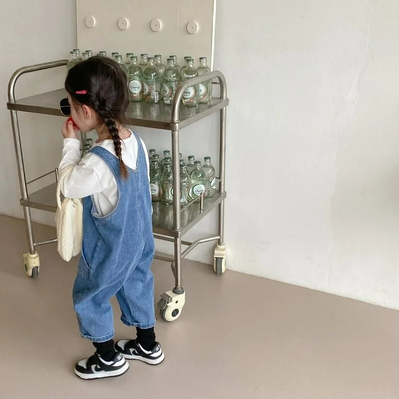 Κορεάτικες παιδικές φόρμες τζιν άνοιξη φθινόπωρο για νήπια αγόρια για κορίτσια Baby casual κέντημα παντελόνι μόδας Ολόσωμη φόρμα