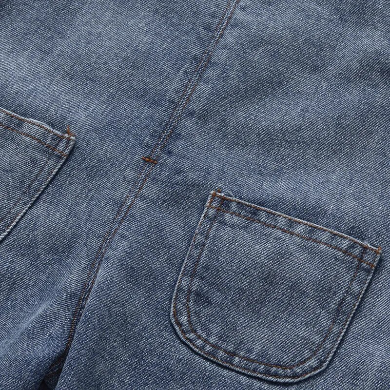 Vaikų kombinezonas Džinsų kelnaičių šliaužtinukai berniukui, mergaitei 2021 m. Naujas pavasario ruduo, mielas vaikiškas, kūdikiškas ilgos kelnės vaikams, džinsinis kombinezonas