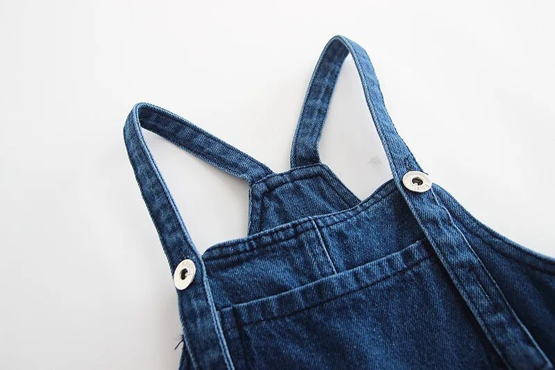 2018 m. Nauji Vaikiški Džinsiniai Kombinezonai Harem Style Vaikiškos Kelnės Paprasto Style Vaikiški Kombinezonai Tvirtas Džinsinis Kombinezonas Vaikams Pakabukas