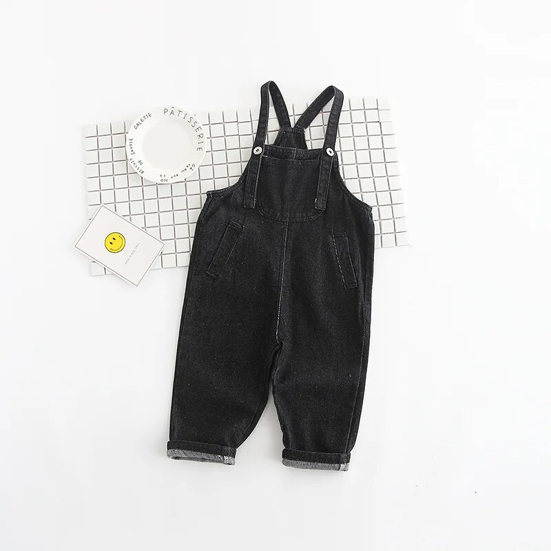 2018 m. Nauji Vaikiški Džinsiniai Kombinezonai Harem Style Vaikiškos Kelnės Paprasto Style Vaikiški Kombinezonai Tvirtas Džinsinis Kombinezonas Vaikams Pakabukas