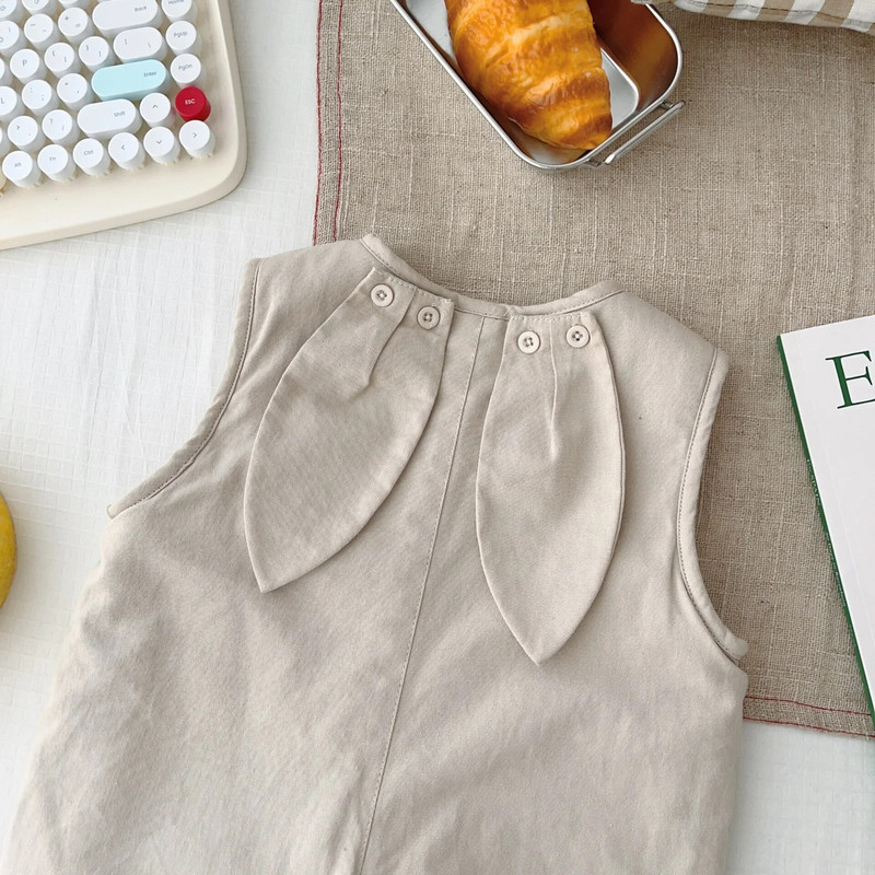 Vaikiški kombinezonai Kūdikių laisvalaikio dirželiai 0-5 metų žieminiai berniukai mergaičių Mieli triušio ausys Vienspalviai pliušiniai kelnaitės kombinezonai vaikams