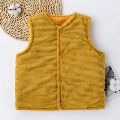 Îngroșați iarna băiat fată vestă velur 2-8 ani vestă pentru copii cardigan bumbac veste fără mâneci haine îmbrăcăminte școală de iarnă