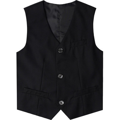 Vestă neagră Rochie pentru băieți Costum pentru copii Blazer pentru copii mici Nuntă Formal la pian Veste pentru petrecere la școală Haine bleumarin