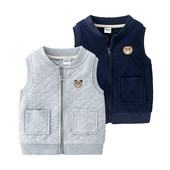 Vestă gri pentru băiat 2-8 ani Vestă pentru copii Cardigan Bumbac cu buzunar Veste fără mâneci Haine Îmbrăcăminte școală de iarnă Albastru bleumarin