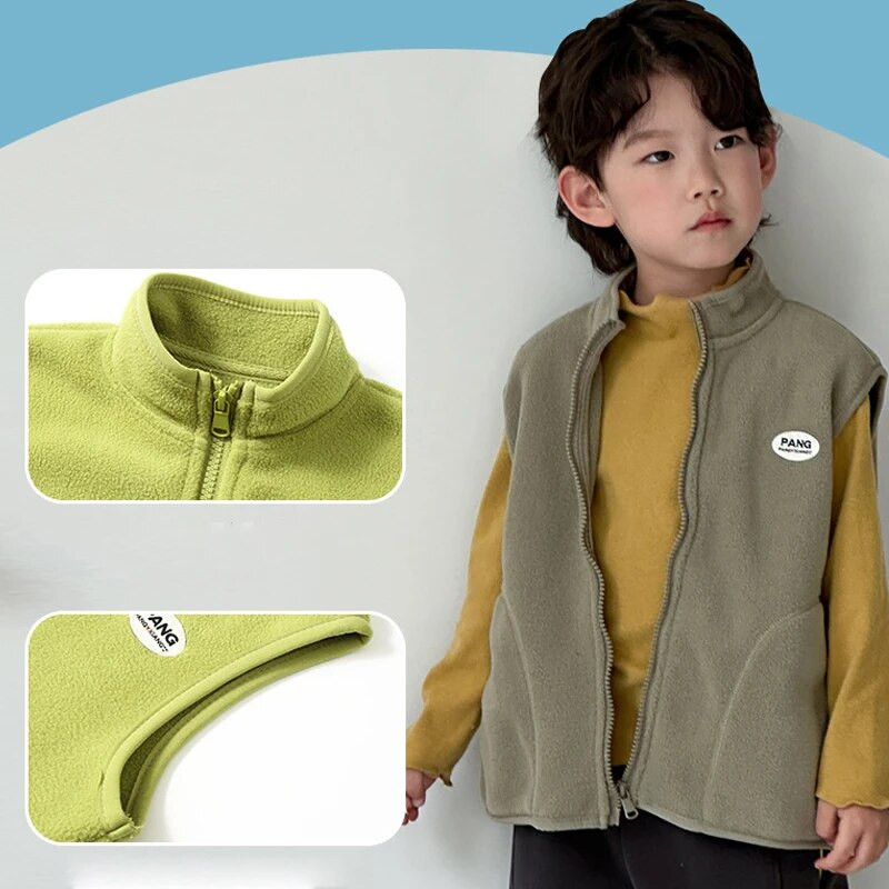 Poistele ja tüdrukutele sügistalvine varrukateta jakk 2-9 a Korea versioon vabaaja spordivest 2023 mood laps Riietus