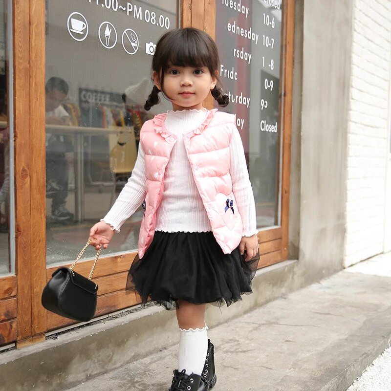 Vaikiška liemenė mergaitei kūdikiui pavasarinė medvilnė liemenė vaikiška rūbai mažmeninė prekyba liemenės mergaičių viršutiniai drabužiai mažylio paltai