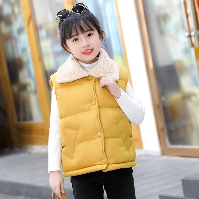 Soliidne Tüdrukute Poiste Vest Varrukateta Reväärid Laste Ülerõivad Soe Laste Vest Sügis Talvine Riietus Väikelaste Mantel 2-10A