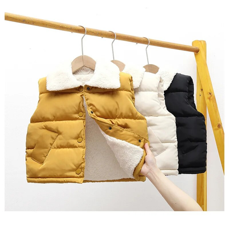 Soliidne Tüdrukute Poiste Vest Varrukateta Reväärid Laste Ülerõivad Soe Laste Vest Sügis Talvine Riietus Väikelaste Mantel 2-10A