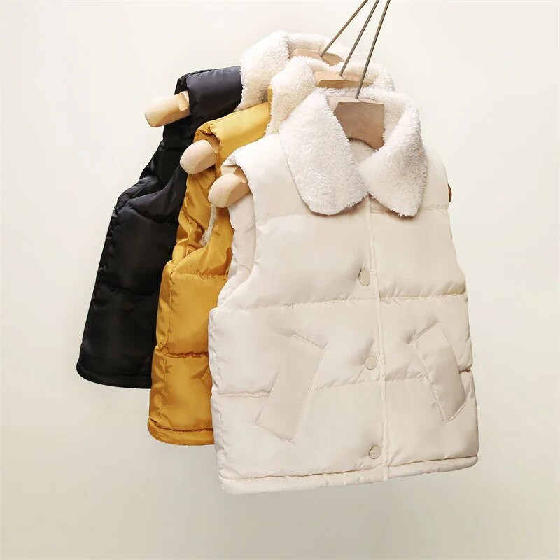 Soliidne Tüdrukute Poiste Vest Varrukateta Reväärid Laste Ülerõivad Soe Laste Vest Sügis Talvine Riietus Väikelaste Mantel 2-10A