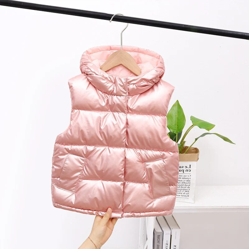 Mergaičių berniukų kūdikių vaikų pūkinė liemenė 2023 m. miela šilta plius stora žiemos rudens lauko striukė kardiganas vaikiški drabužiai