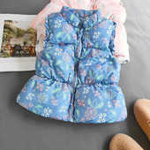 Sügistalvine armsad tüdrukute alla puuvillased välirõivad vest beebidele tüdrukutele volangidega soojad jope mantlid lasteriiete jaoks