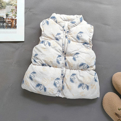 Sügistalvine armsad tüdrukute alla puuvillased välirõivad vest beebidele tüdrukutele volangidega soojad jope mantlid lasteriiete jaoks