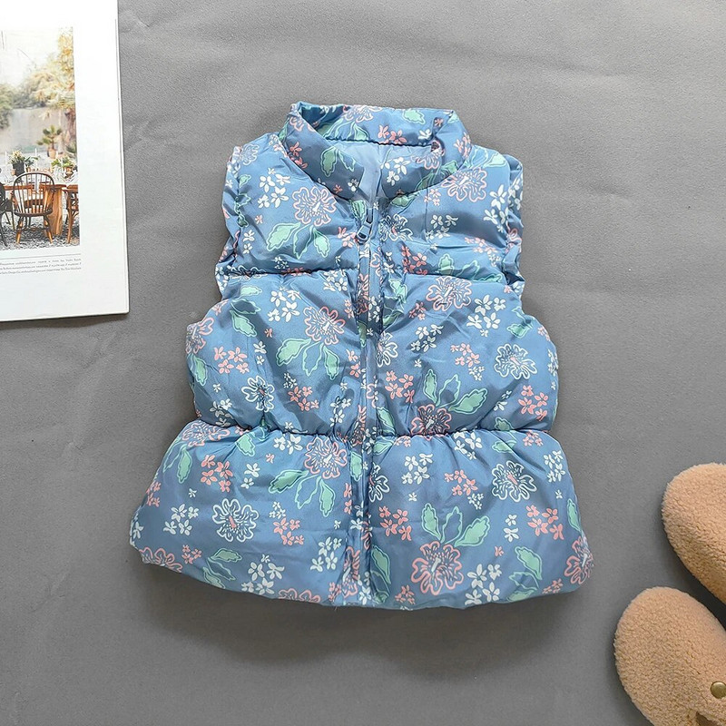 Sügistalvine armsad tüdrukute alla puuvillased välirõivad vest beebidele tüdrukutele volangidega soojad jope mantlid lasteriiete jaoks
