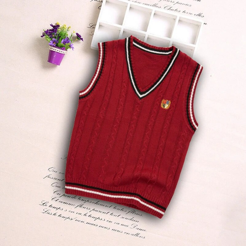 Φθινοπωρινό γιλέκο πουλόβερ για αγόρια Ρούχα Βρεφικά Παιδικά καραμέλα Πλεκτά Γιλέκα Γράμμα κινουμένων σχεδίων Casual φούτερ για παιδιά πουλόβερ