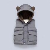 Βρεφικά Ρούχα Αγόρια Κορίτσια Μάλλινη Χοντή Κουκούλα Γιλέκο Παιδικό Χειμώνα Παιδικά Ζεστά Μπουφάν Γιλέκο Χριστουγεννιάτικη Στολή Εξωτερικά