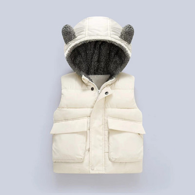 Βρεφικά Ρούχα Αγόρια Κορίτσια Μάλλινη Χοντή Κουκούλα Γιλέκο Παιδικό Χειμώνα Παιδικά Ζεστά Μπουφάν Γιλέκο Χριστουγεννιάτικη Στολή Εξωτερικά