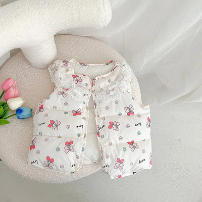 0-5Y Φθινόπωρο Παιδικό Ζεστό Παχύ Γιλέκο Βρεφικό Γιλέκο Παιδικό Πανωφόρι Παλτό Βρεφικά Ρούχα Χειμώνα Αγόρια Κοριτσάκι Γλυκά τζάκετ γιλέκο