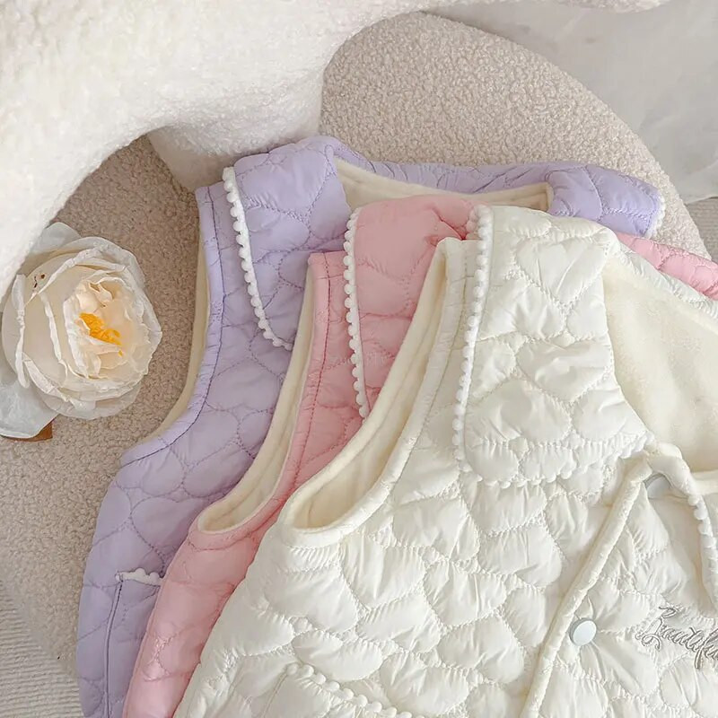 0-5Y Φθινόπωρο Παιδικό Ζεστό Παχύ Γιλέκο Βρεφικό Γιλέκο Παιδικό Πανωφόρι Παλτό Βρεφικά Ρούχα Χειμώνα Αγόρια Κοριτσάκι Γλυκά τζάκετ γιλέκο