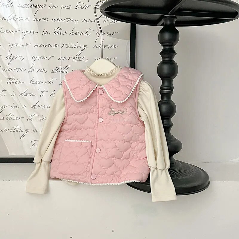 0-5Y Φθινόπωρο Παιδικό Ζεστό Παχύ Γιλέκο Βρεφικό Γιλέκο Παιδικό Πανωφόρι Παλτό Βρεφικά Ρούχα Χειμώνα Αγόρια Κοριτσάκι Γλυκά τζάκετ γιλέκο