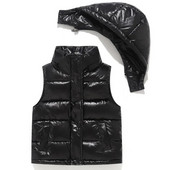 Kruleepo Lapsed Lapsed Sügistalv Soliidne ülerõivad Polsterdatud vest sulejope jakk Riided Beebi tüdrukud poisid soe kapuutsiga vest