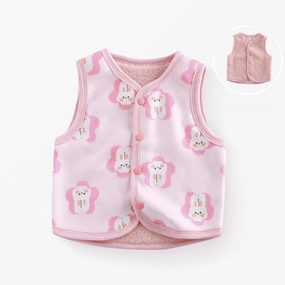 Sügistalvine Uued kahepoolsed Beebi Lastevestid Pehmed Paksendatud Laste Poiste Ülerõivaste Vest Multifilm Armsad Tüdrukud Väikelaste Vestid