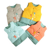 Παιδικά Βρεφικά Αγόρια Χειμερινά Παλτό Ρούχα Μικρό Μπουφάν δεινοσαύρων πουπουλένιο γιλέκο Χαριτωμένο παιδικό αγόρι παρκά στολή για 3-8 χρόνια