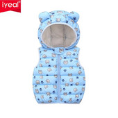 IYEAL lapsed soojad alla puuvillased multifilmid kapuutsiga vest Beebi lapsed ülerõivad vest Laste riided poisid tüdrukud kapuutsiga jakid