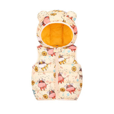 IYEAL lapsed soojad alla puuvillased multifilmid kapuutsiga vest Beebi lapsed ülerõivad vest Laste riided poisid tüdrukud kapuutsiga jakid