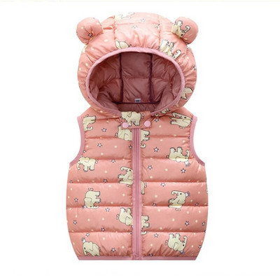 IYEAL lapsed soojad alla puuvillased multifilmid kapuutsiga vest Beebi lapsed ülerõivad vest Laste riided poisid tüdrukud kapuutsiga jakid