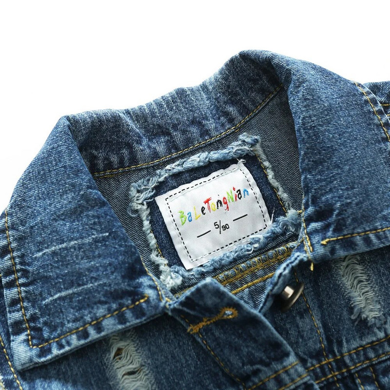 2023 Κορεατική Άνοιξη Φθινόπωρο Παιδικά Αγόρια Γιλέκο Τζιν Μικρό Αγόρι Αμάνικο Μπουφάν 1-6 ετών Παιδικό Βρεφικό Γιλέκο Εξωτερικό